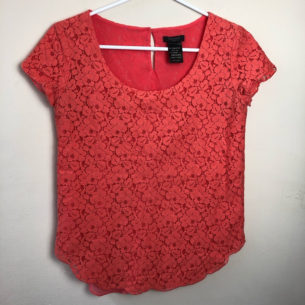 Talula Aritzia XS Flower Mesh Shirt